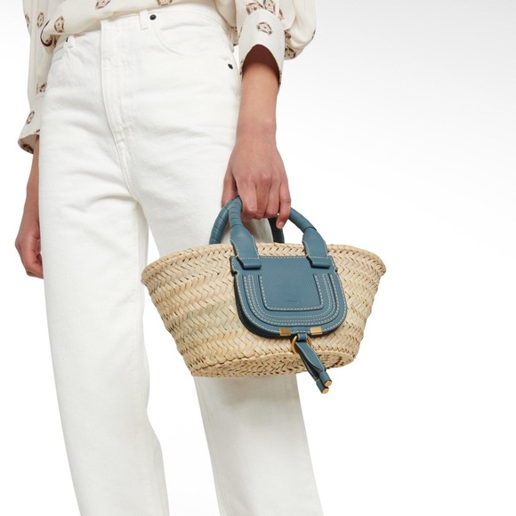 Chloe Mini Marcie Basket Bag - Picture 2 of 12